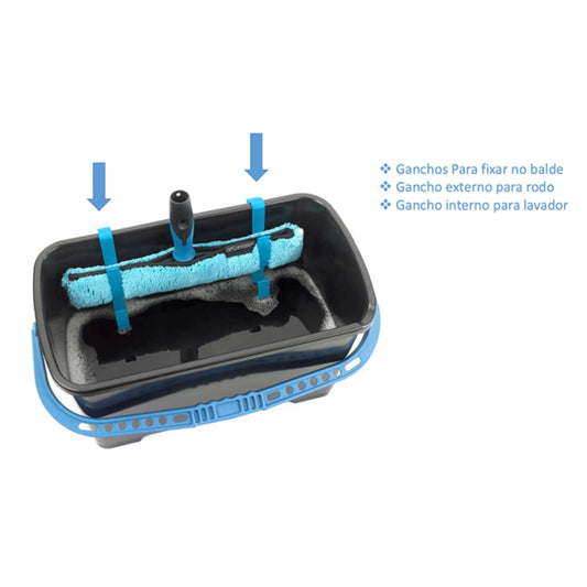 DOUBLE TOOL HOLDER | Par de ganchos em plástico - Porta ferramentas duplo para balde