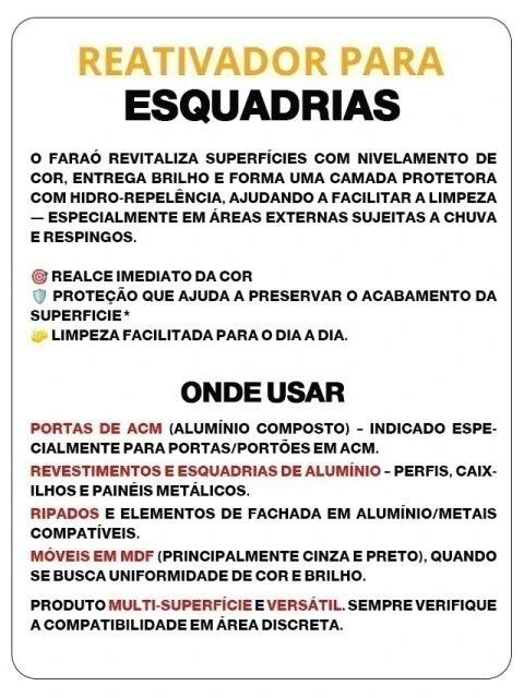 Faraó Ativador de Cor para Esquadrias - Peregrino