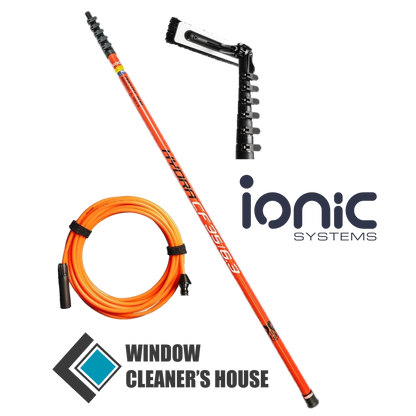 Hydra Carbon Fibre VERTIGO Completo - com mangueira interna, quebrador de ângulo e escova profissional Vertigo - Ionic Systems