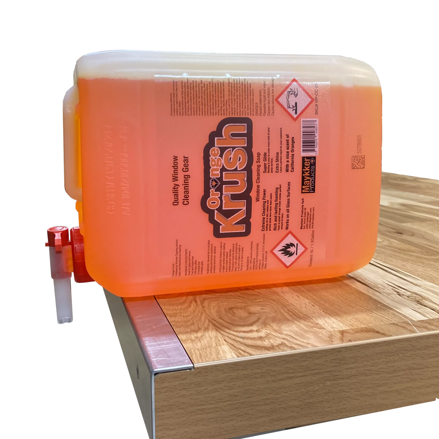 OrangeKrush Window Cleaner Soap 5L with outlet tap