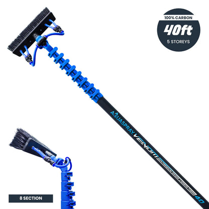 Venom 35ft Power Pole for Pressure Washers ? 100% Carbon Fibre and 40ft for window cleaning