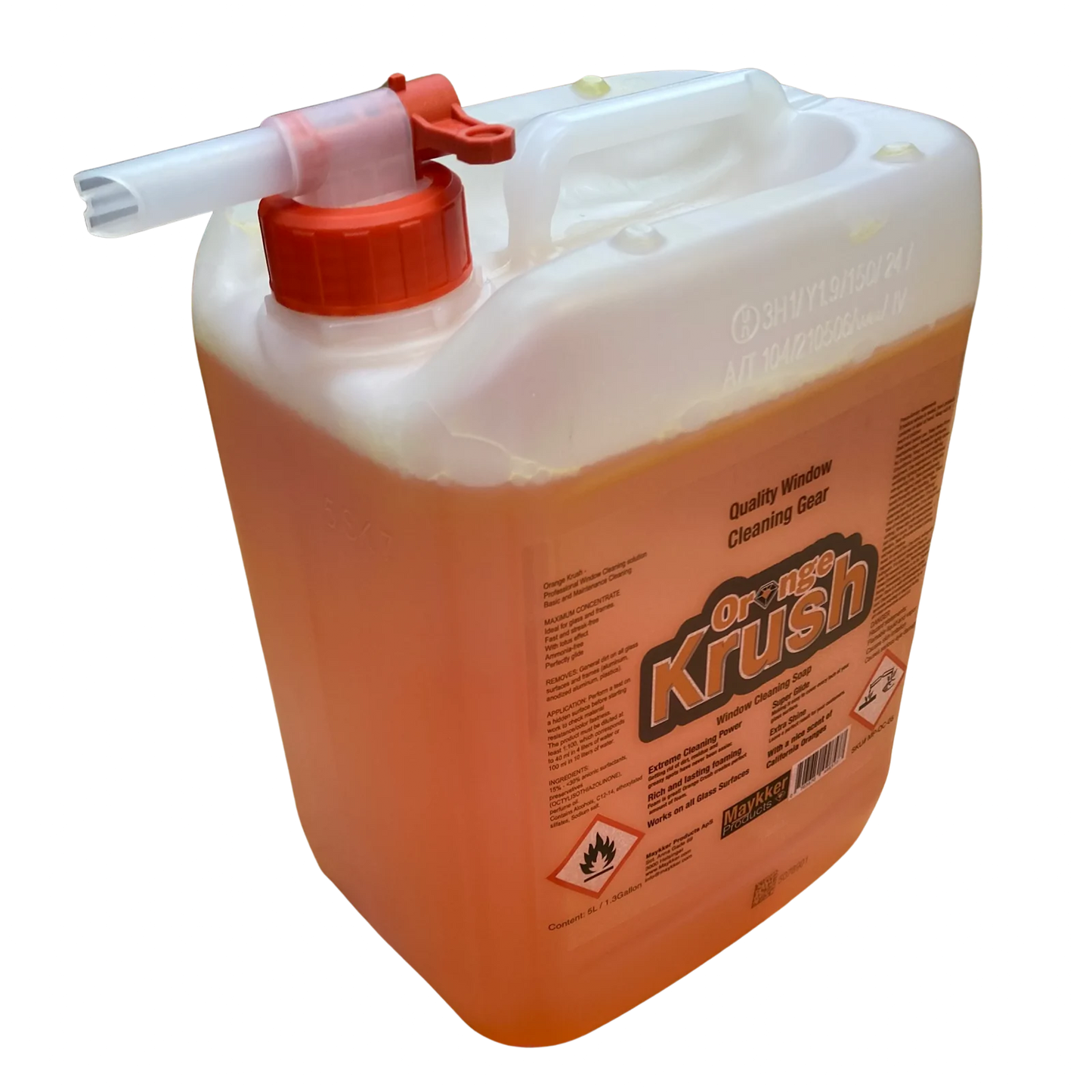 OrangeKrush Window Cleaner Soap 5L with outlet tap